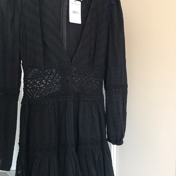 Free People Mini Black Dress - Picture 3 of 4